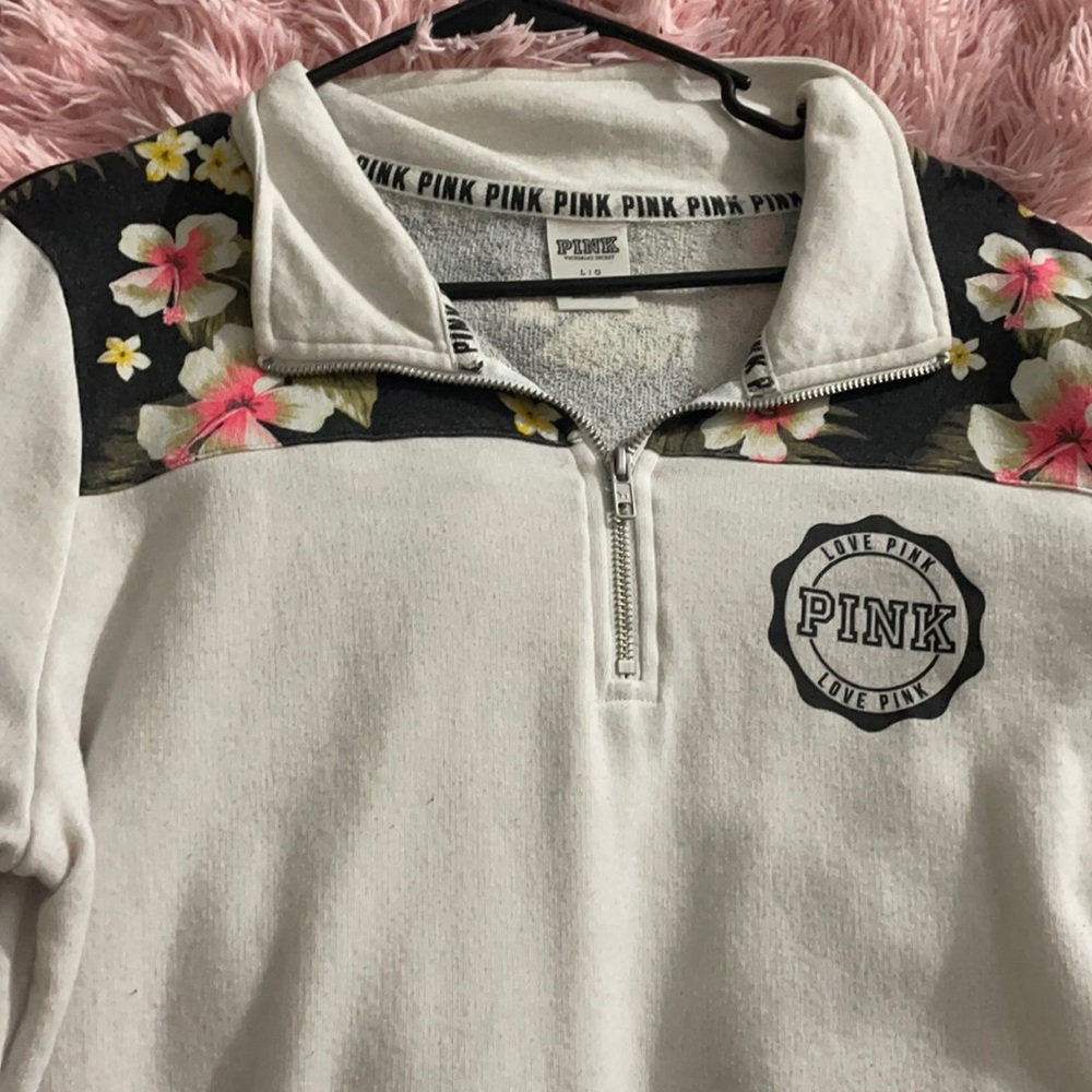 victoria’s secret pink quarter zip jacket